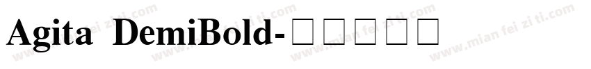 Agita DemiBold字体转换